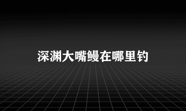深渊大嘴鳗在哪里钓