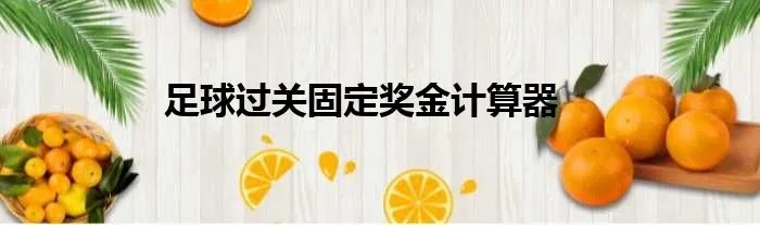 足球过关固定奖金计算器