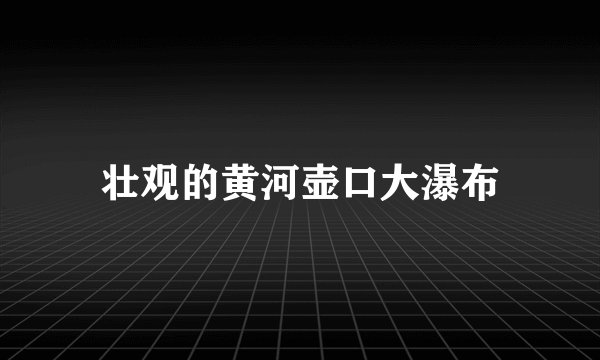 壮观的黄河壶口大瀑布