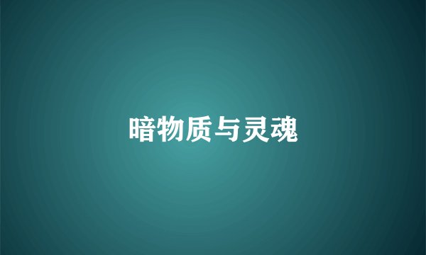 暗物质与灵魂