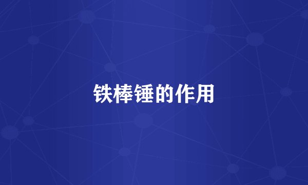 铁棒锤的作用