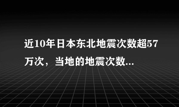 近10年日本东北地震次数超57万次，当地的地震次数为何如此频繁？