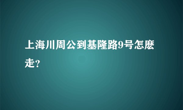 上海川周公到基隆路9号怎麽走？