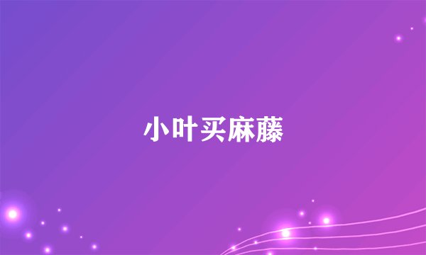 小叶买麻藤