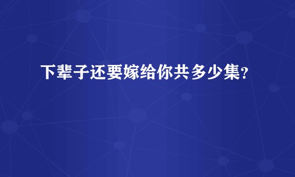 下辈子还要嫁给你共多少集？