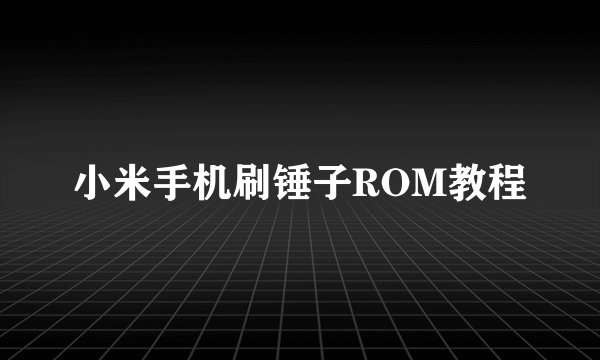 小米手机刷锤子ROM教程