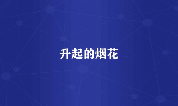 升起的烟花