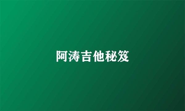 阿涛吉他秘笈
