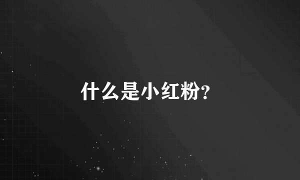 什么是小红粉？