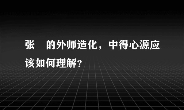 张璪的外师造化，中得心源应该如何理解？