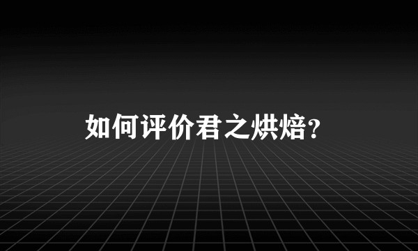 如何评价君之烘焙？