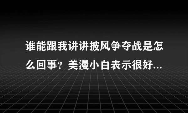 谁能跟我讲讲披风争夺战是怎么回事？美漫小白表示很好奇。。？