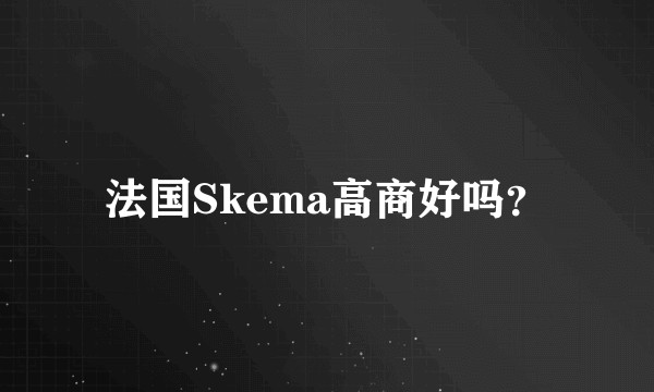 法国Skema高商好吗？