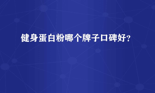 健身蛋白粉哪个牌子口碑好？