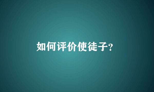 如何评价使徒子？