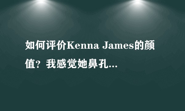 如何评价Kenna James的颜值？我感觉她鼻孔有点有点大，能算一线美女吗？