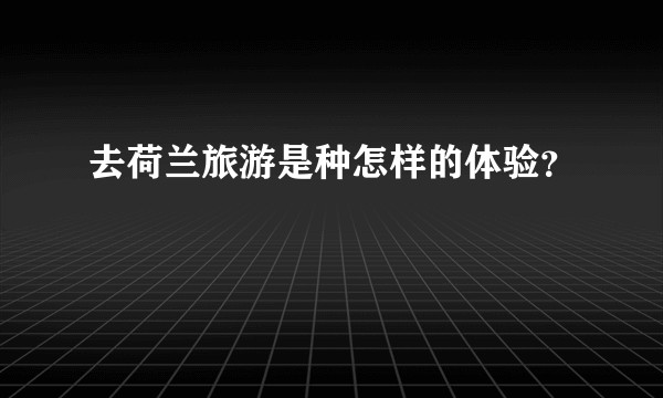 去荷兰旅游是种怎样的体验？
