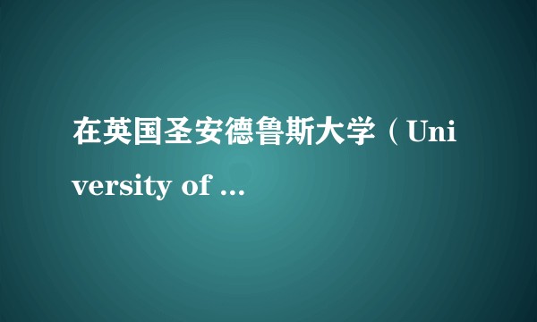 在英国圣安德鲁斯大学（University of St Andrews）读书是一种什么样的体验?