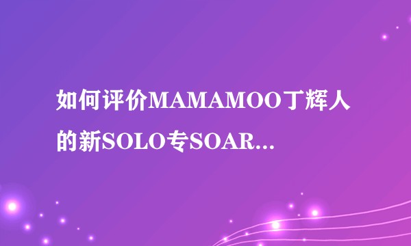 如何评价MAMAMOO丁辉人的新SOLO专SOAR（翱翔）？