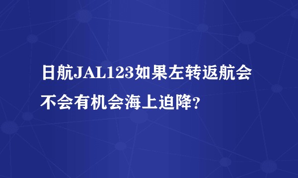 日航JAL123如果左转返航会不会有机会海上迫降？