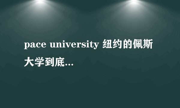 pace university 纽约的佩斯大学到底好不好？