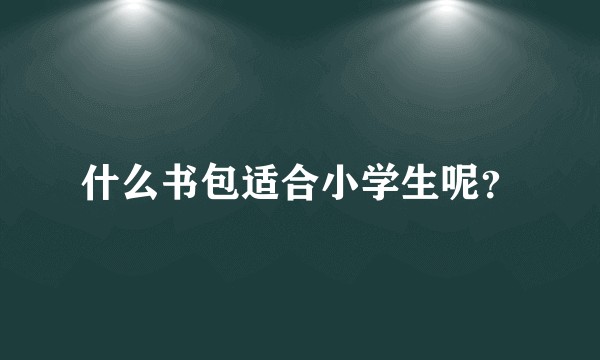 什么书包适合小学生呢？