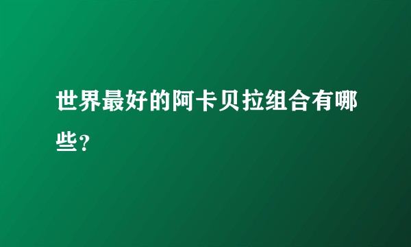 世界最好的阿卡贝拉组合有哪些？