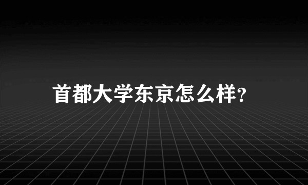 首都大学东京怎么样？