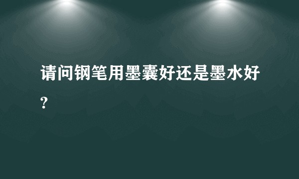 请问钢笔用墨囊好还是墨水好?