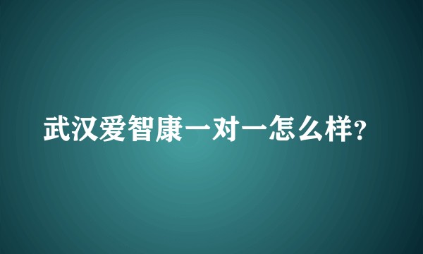 武汉爱智康一对一怎么样？