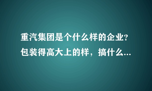 重汽集团是个什么样的企业？包装得高大上的样，搞什么独角兽加速孵化，有那能力咋不把自己孵化成500强?