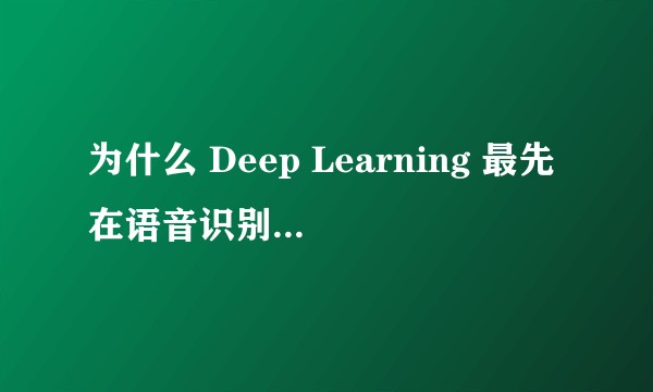 为什么 Deep Learning 最先在语音识别和图像处理领域取得突破?
