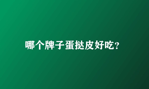 哪个牌子蛋挞皮好吃？