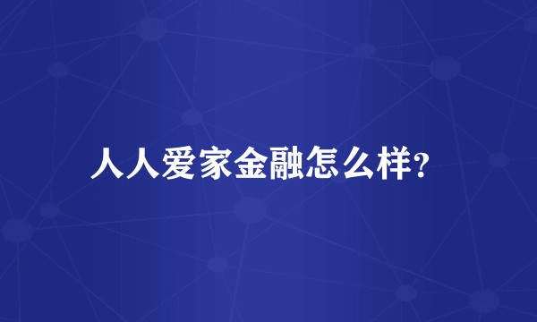 人人爱家金融怎么样？