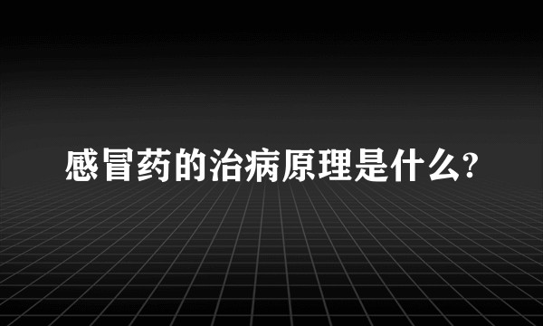 感冒药的治病原理是什么?