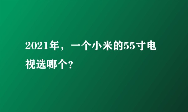 2021年，一个小米的55寸电视选哪个？
