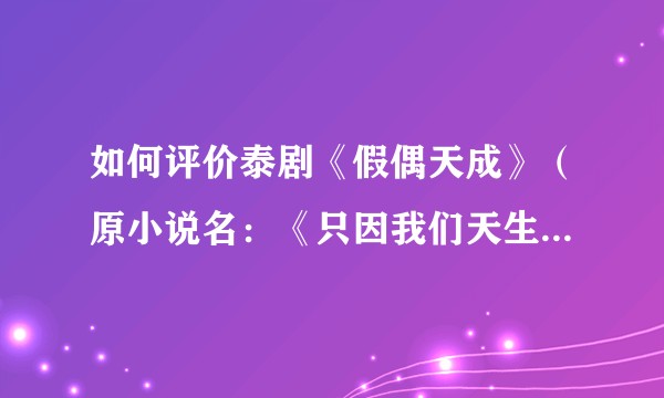 如何评价泰剧《假偶天成》（原小说名：《只因我们天生一对》）？
