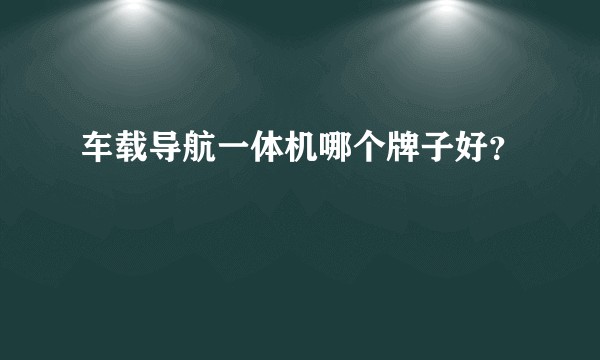 车载导航一体机哪个牌子好？