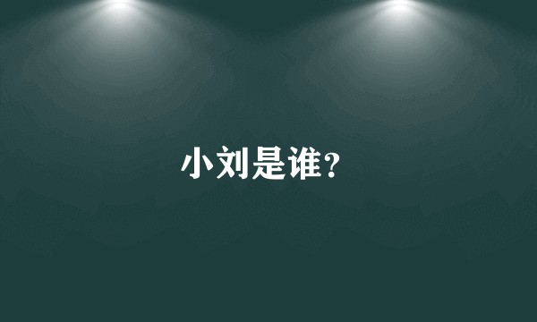 小刘是谁？