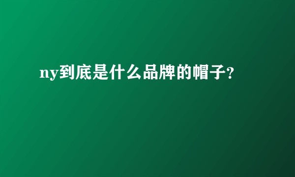 ny到底是什么品牌的帽子？