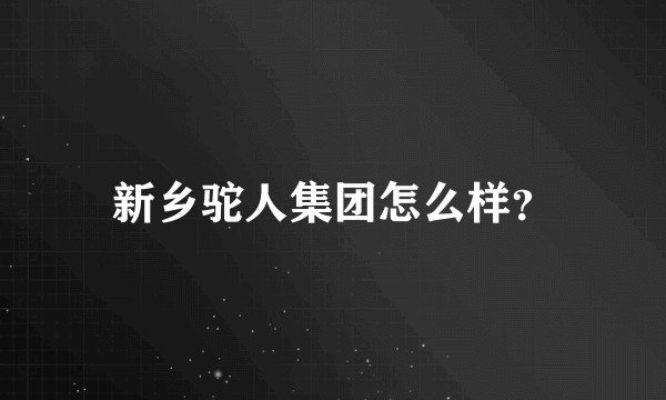 新乡驼人集团怎么样？
