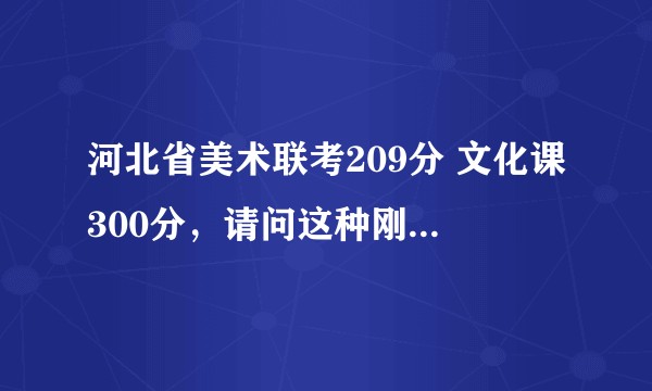 河北省美术联考209分 文化课300分,请问这种刚过线的水平有那些学校可以报考,哪里去查询历年分数线?