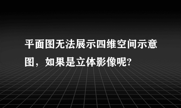 平面图无法展示四维空间示意图，如果是立体影像呢?