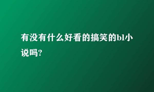 有没有什么好看的搞笑的bl小说吗?