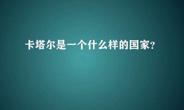 卡塔尔是一个什么样的国家？