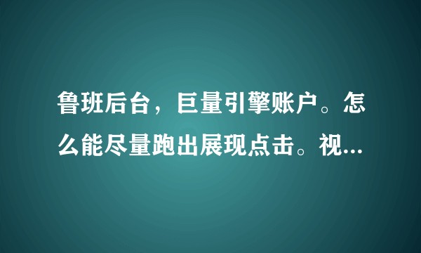 鲁班后台，巨量引擎账户。怎么能尽量跑出展现点击。视频文案方向，账户限流或日消1w情况产品组7人同测？