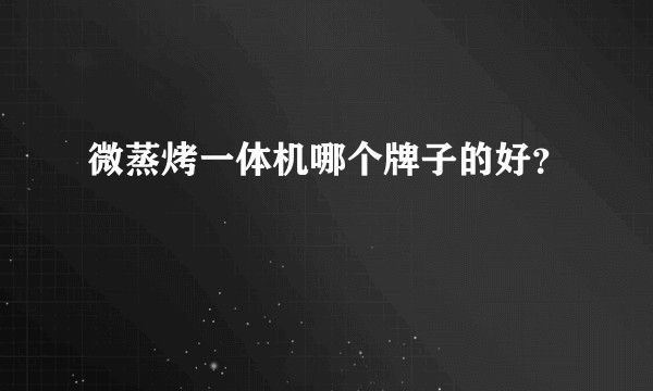 微蒸烤一体机哪个牌子的好？