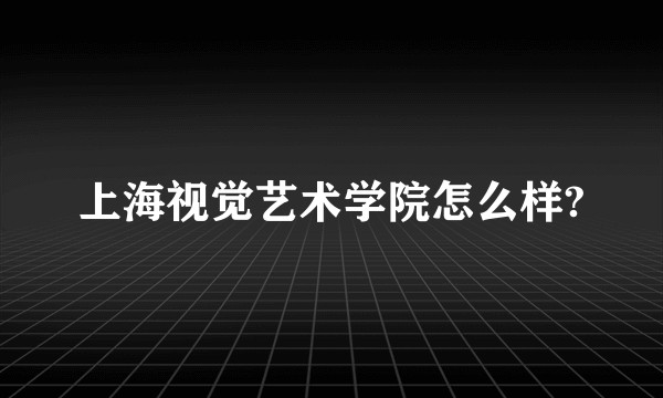 上海视觉艺术学院怎么样?